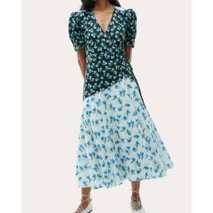 NEW DE LORETA luisa midi dress in celia/gloria